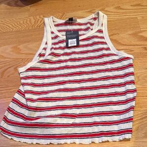 Universal Thread Red and Blue Striped Tank Top